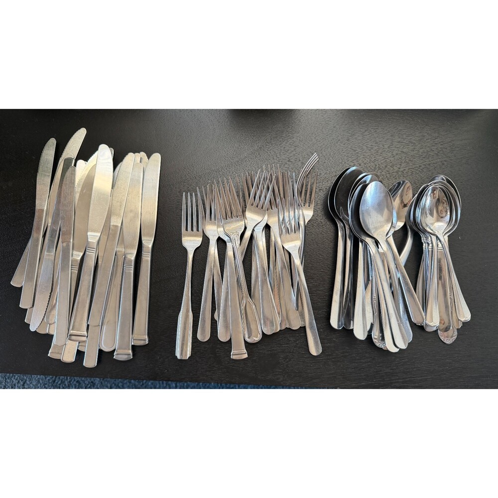68pc Mixed Stainless Steel Flatware‎ Lot Tramontina Northland Assorted